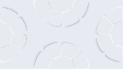 Obraz premium Neumorphism white matte vector abstract background.