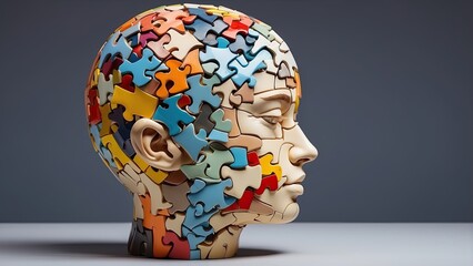 or World Mental Health Day, a puzzle-based human head was created using-