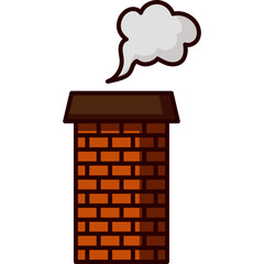 Flat Chimney Illustration