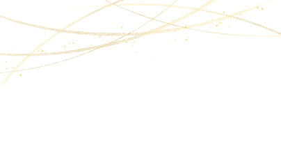 金色のラインと透明の背景（アブストラクト）