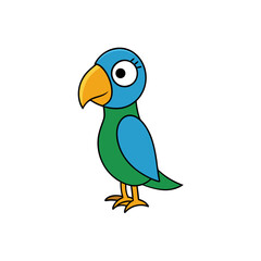 Parrot cartoon vector