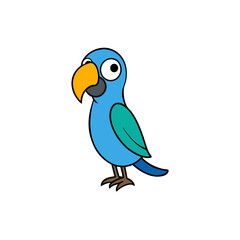 Parrot cartoon vector