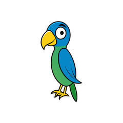 Parrot cartoon vector