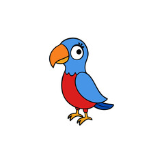 Parrot cartoon vector