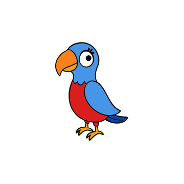 Parrot cartoon vector