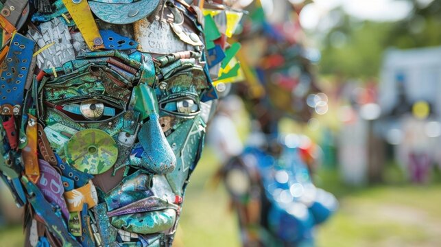 A communal art project where festivalgoers can come together and create soing beautiful using recycled materials.