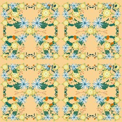 seamless pattern with flowers
