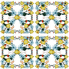 seamless pattern with flowers