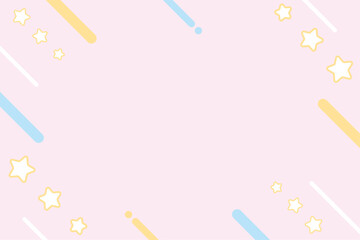 星　幾何学　かわいい　背景イラスト　ピンク