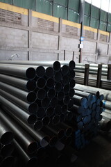 steel pipe product group square pipe Construction steel products such as black steel pipes, image...