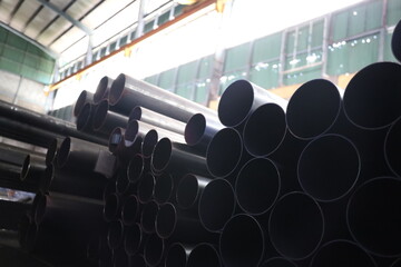 steel pipe product group square pipe Construction steel products such as black steel pipes, image...