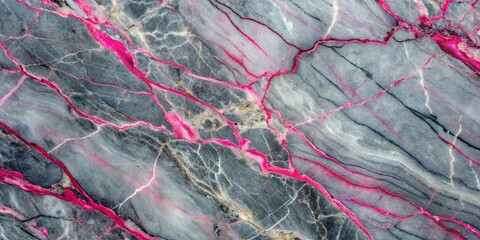 Obraz premium Captivating Gray Marble Surface with Pink Streaks Showcasing Beautiful Patterns and Lines in a Natural Stone Texture for Home Design and Interior Decoration