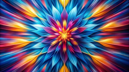 Captivating Long Exposure of Abstract Geometric Patterns in Vibrant Shades of Blue, Pink, Red, and Yellow Creating a Mesmerizing Visual Experience