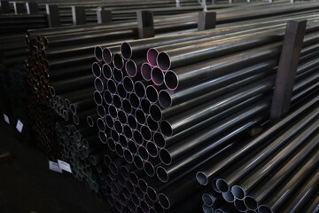 steel pipe product group square pipe Construction steel products such as black steel pipes, image...