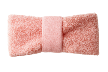 Pink fluffy hair band on a white isolate background.