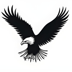 Obraz premium Simple eagle rnonochrome logo no text