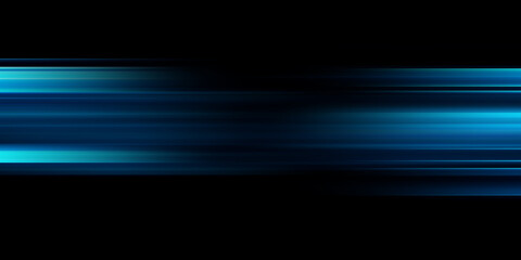 Moving fast laser beams of light isolated on black background. Abstract speed light effects. Lens flare. Horizontal rays glowing in the dark