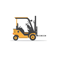 vector illustration of a forklift truck. in flat design vector style