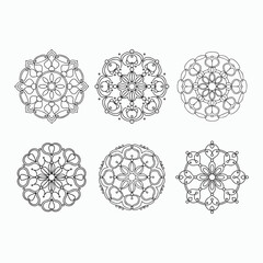 Mandala art, design for wall papers, paint shirts and tiles, vector illustration