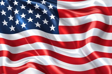 Fototapeta premium American flag waving with Thank You Veterans message overlay, classic patriotic theme, perfect for social media tribute