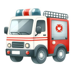 Cute Firefighter Clipart, Watercolor Firetruck Clipart, Helmet, Dalmatian, Extinguisher, Hydrant, Station for Scrapbooking, Card Making
