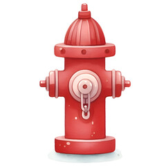 Cute Firefighter Clipart, Watercolor Firetruck Clipart, Helmet, Dalmatian, Extinguisher, Hydrant, Station for Scrapbooking, Card Making
