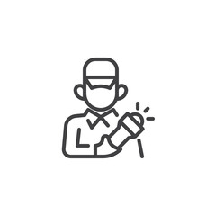 Security Patrol line icon