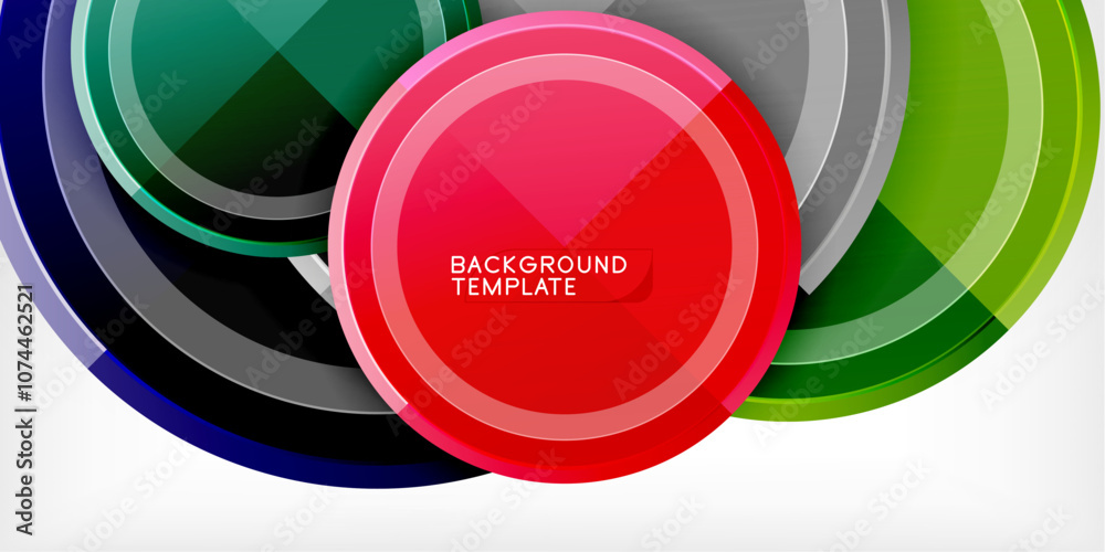 Poster Minimal geometric abstract background. Circle triangle design