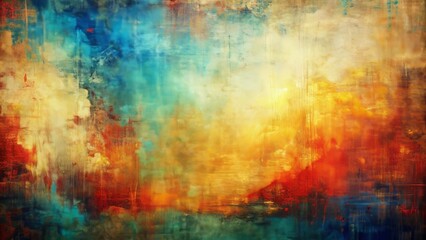 Fototapeta premium Abstract Acrylic Canvas Texture with Grunge Background Effect Featuring Smudged Patterns for Creative Design Use