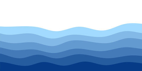 Background vector illustration of blue ocean wave layers