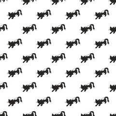 Seamless pattern with cat doodle for decorative print, wrapping paper, greeting cards, wallpaper and fabric