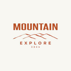vintage mountain logo vector, adventure graphic print design