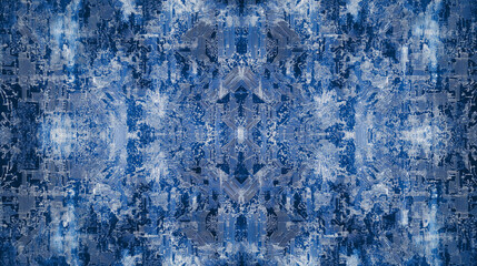 Fototapeta premium Abstract Blue Textured Pattern with Symmetrical Design for Modern Backgrounds
