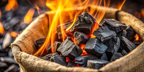 Bag of Black Charcoal for Grill Fire Ignition, Perfect for Enhancing Outdoor Cooking Experiences, Barbecues, and Tailgating Gatherings in Every Backyard