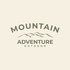 vintage mountain logo vector, adventure graphic print design