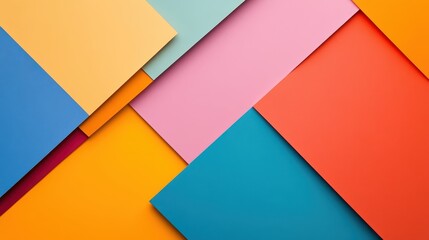 Obraz premium Abstract Geometric Pattern of Colorful Paper Sheets