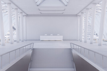 A sleek, office room