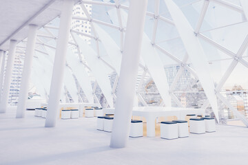 A sleek, office room