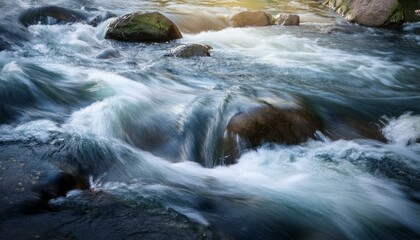 Close up of flowing water in river