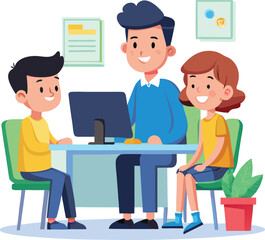 people enjoying quality time vector