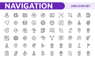 Maps Icon Set. Versatile and visually appealing icons for navigation, location services, and travel apps, designed to enhance user experience and make exploring the world more intuitive and enjoyable.