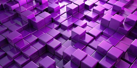 Abstract purple background made of tilted angle cubes