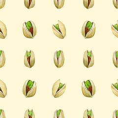 pistachio nut pattern seamless healthy