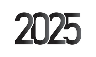 simple 2025 new year text.