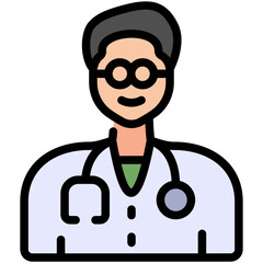 doctor filled line icon