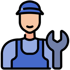 technician filled line icon