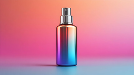 Naklejka premium Metallic Gradient Spray Bottle - 3D Illustration
