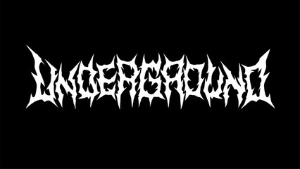 Underground, typography vector design features bold, perfect for logos or t-shirt prints.