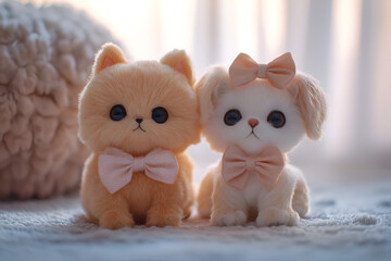 Discover adorable aofthanit dog and cat dolls in various sizes for plush collectors and animal lovers