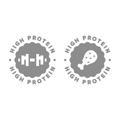 High protein vector label. Sticker for food or supplements.